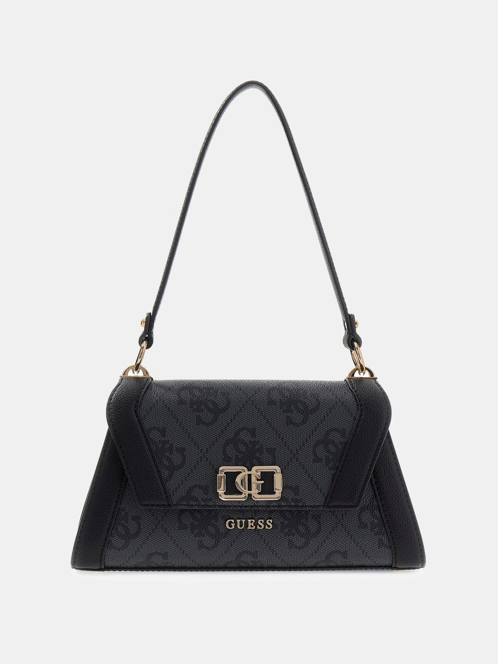 Coal - GUESS Sac à bandoulière Karnilla Logo Flap Shoulder