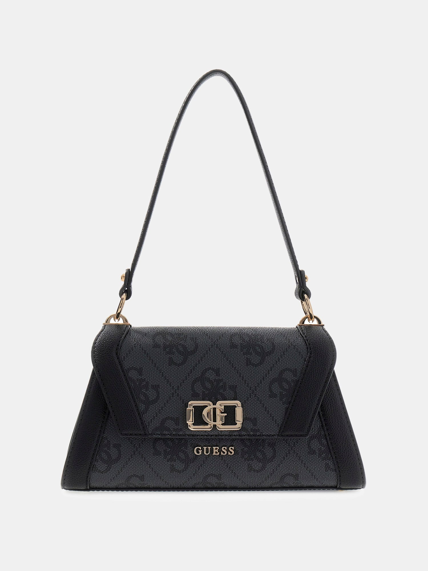 Coal - GUESS Sac à bandoulière Karnilla Logo Flap Shoulder