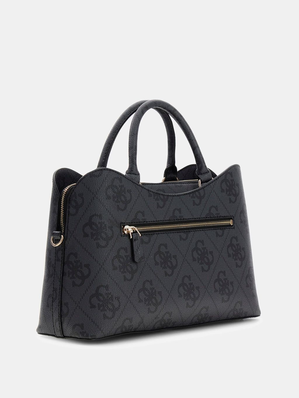 Noir - GUESS Sac à main Janie Logo Girlfriend Satchel