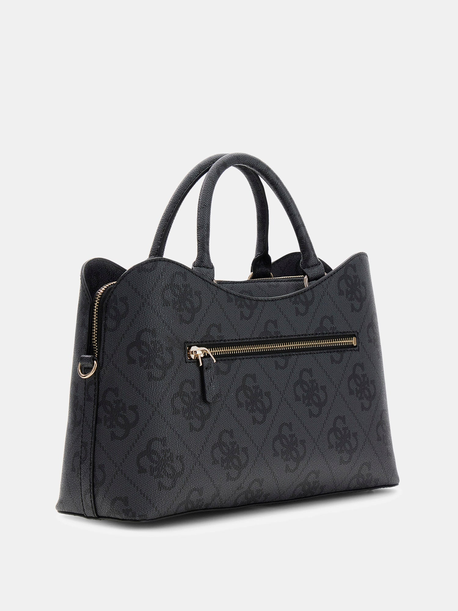 Noir - GUESS Sac à main Janie Logo Girlfriend Satchel
