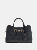 Noir - GUESS Sac à main Janie Logo Girlfriend Satchel