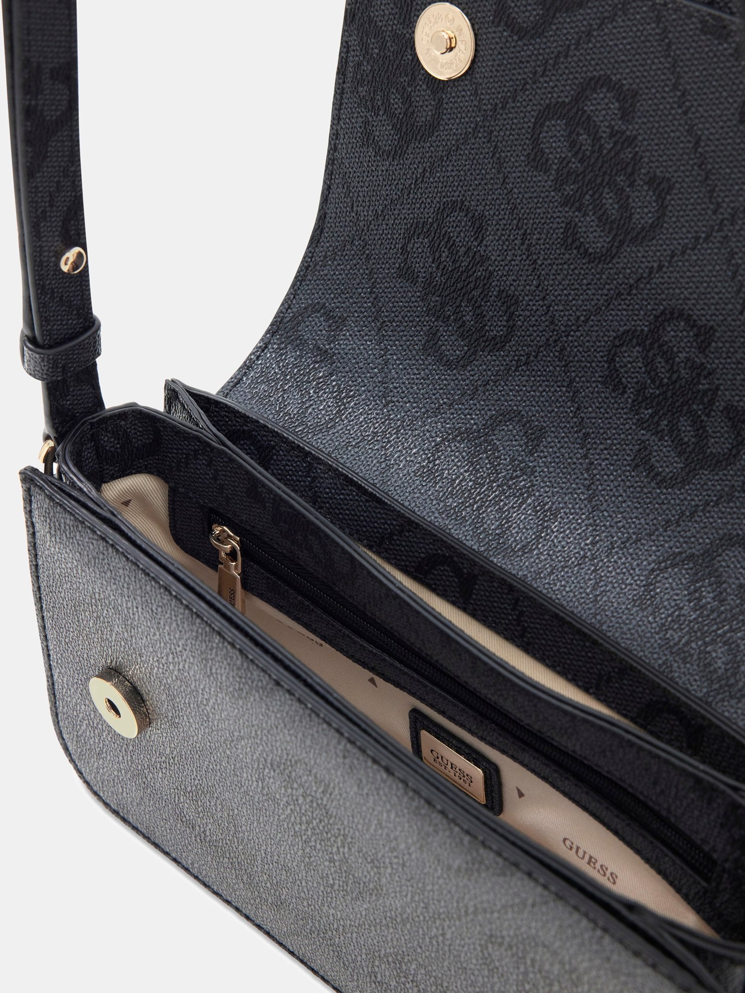 Noir - GUESS Sac à bandoulière Janie Logo Convertible Xbody