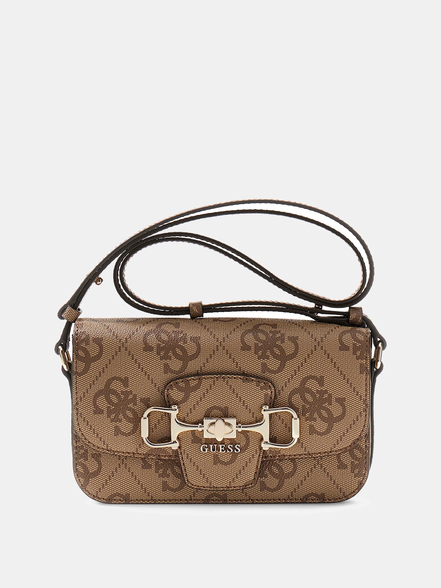Beige - GUESS Sac à bandoulière Janie Logo Convertible Xbody