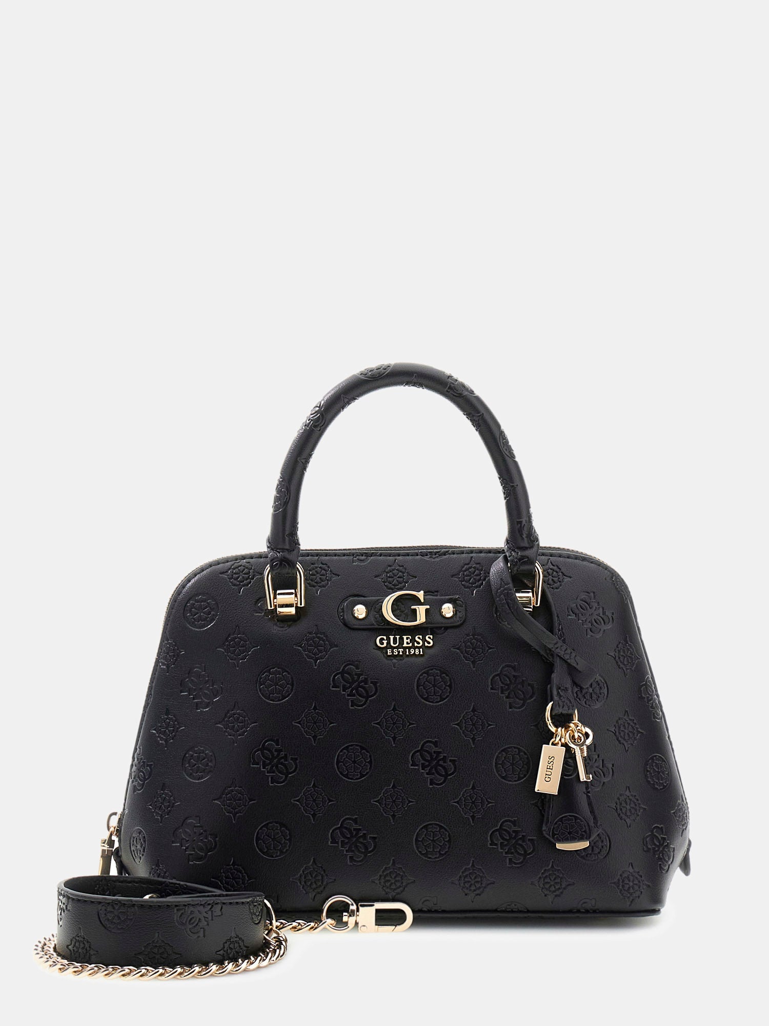Noir - GUESS Sac à main Dita Dome Satchel
