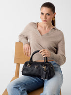Noir - GUESS Sac à main Cresidia II Box Satchel