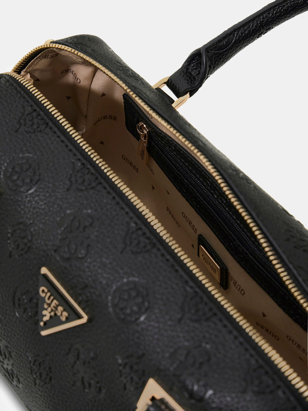 Noir - GUESS Sac à main Cresidia II Box Satchel