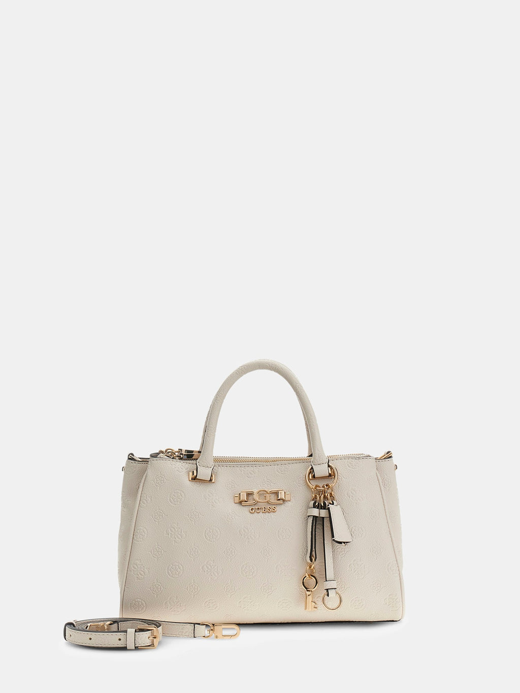 Ecru - GUESS Sac à main Anise Triple Comp Satchel