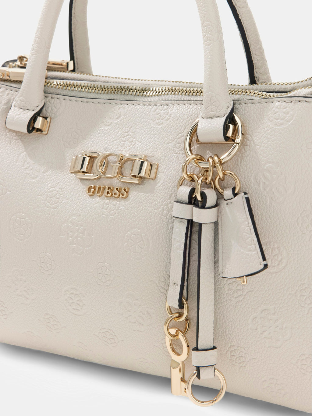 Ecru - GUESS Sac à main Anise Triple Comp Satchel