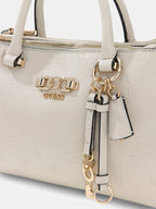 Ecru - GUESS Sac à main Anise Triple Comp Satchel