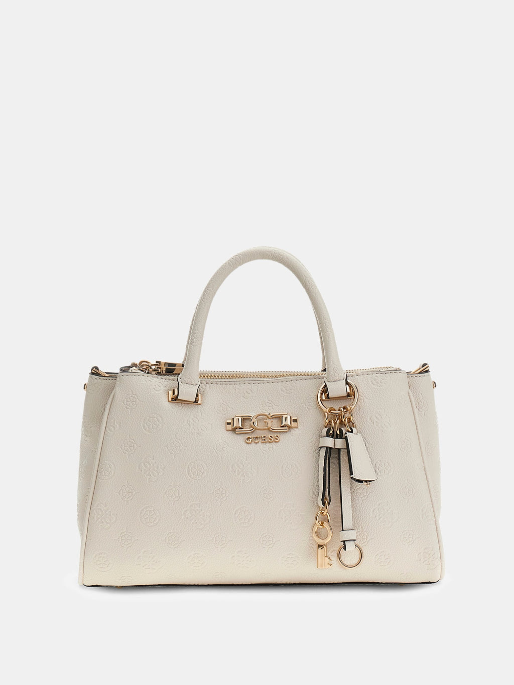 Ecru - GUESS Sac à main Anise Triple Comp Satchel