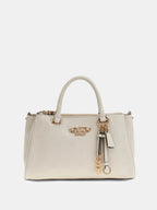 Ecru - GUESS Sac à main Anise Triple Comp Satchel