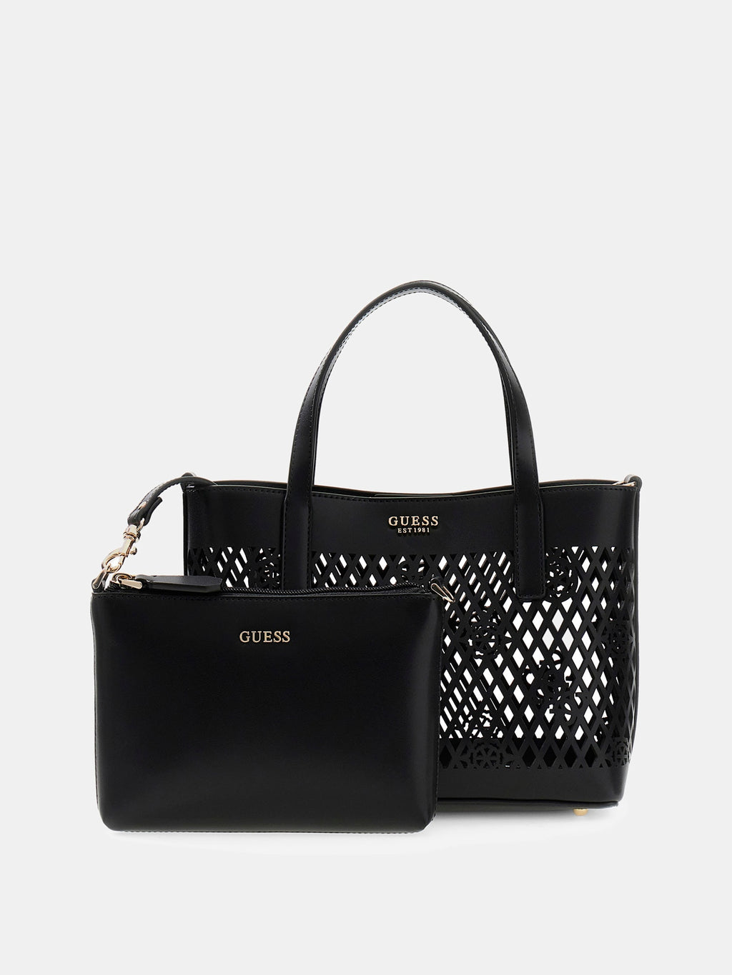 Noir - GUESS Sac à main Mini Letty 2 in 1 Tote