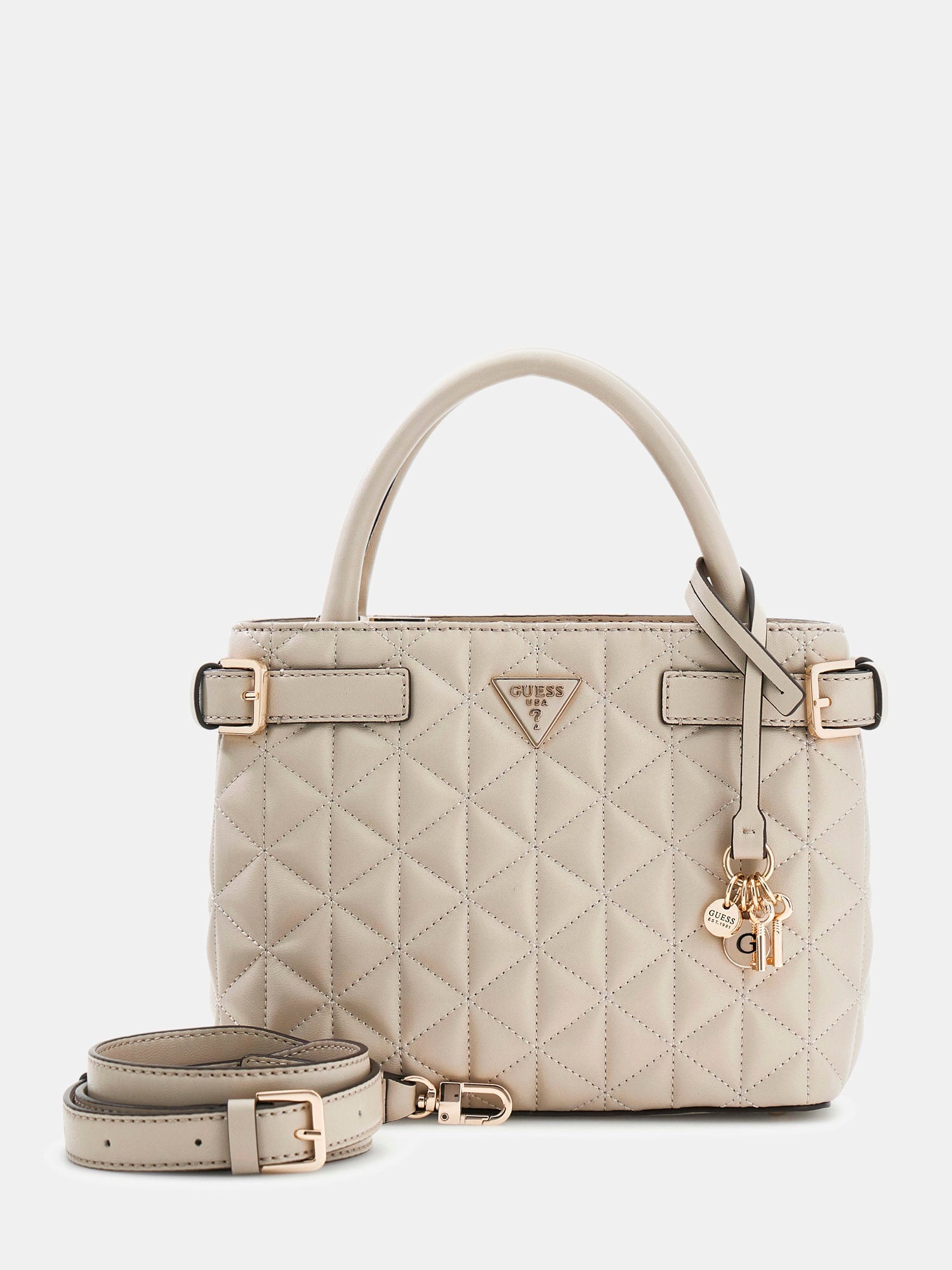 Beige - GUESS Sac à main Paisleigh Girlfriend Satchel