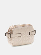 Light Taupe - GUESS Sac à bandoulière Paisleigh Mini Camera