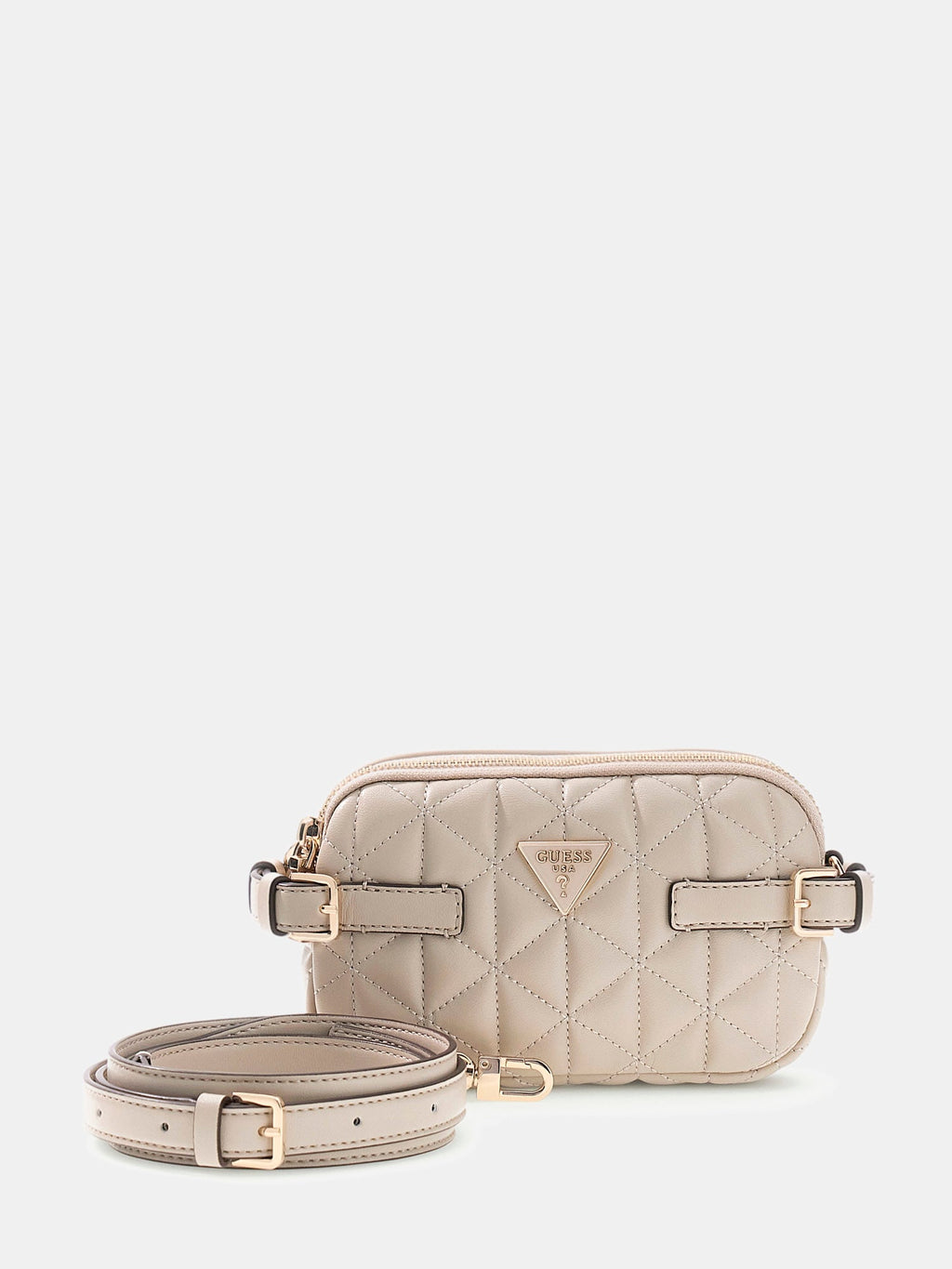 Light Taupe - GUESS Sac à bandoulière Paisleigh Mini Camera