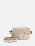 Light Taupe - GUESS Sac à bandoulière Paisleigh Mini Camera