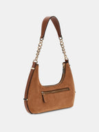 Marron - GUESS Sac à bandoulière Erenia Top Zip Shoulder