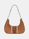 Marron - GUESS Sac à bandoulière Erenia Top Zip Shoulder
