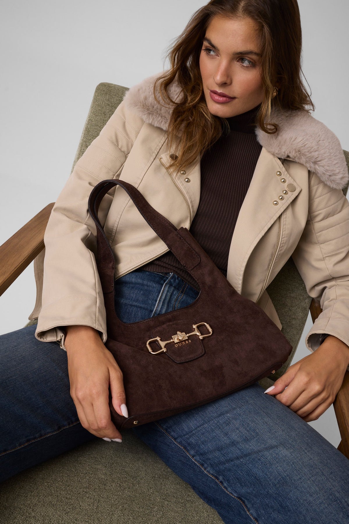 Marron - GUESS Sunset Small Hobo