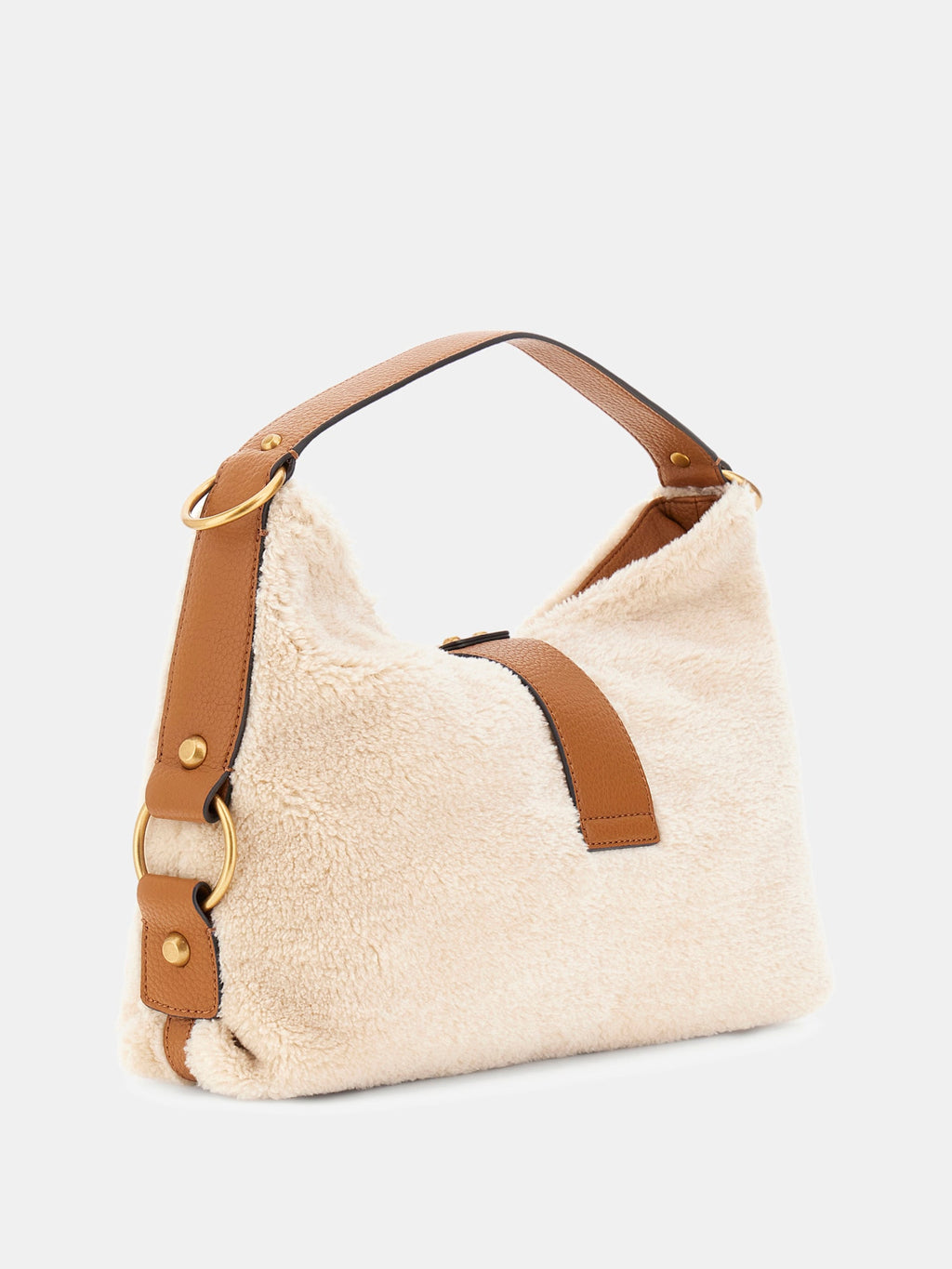 Marron - GUESS Sac à main Camden Shearling