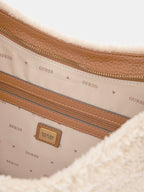 Marron - GUESS Sac à main Camden Shearling