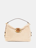 Marron - GUESS Sac à main Camden Shearling