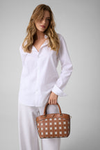 Caramel - GUESS Sac à main Frankie Girlfriend Satchel