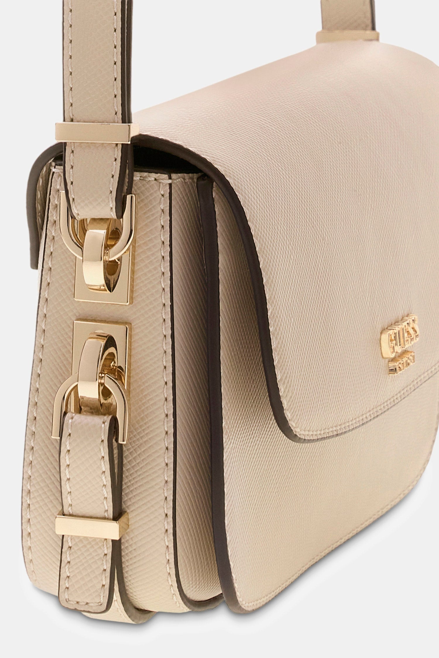 Bone - GUESS Sac à bandoulière Danielle Flap Shoulder