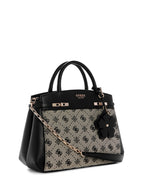 Noir - GUESS Sac à main Melinda Logo Tri Comp Satchel