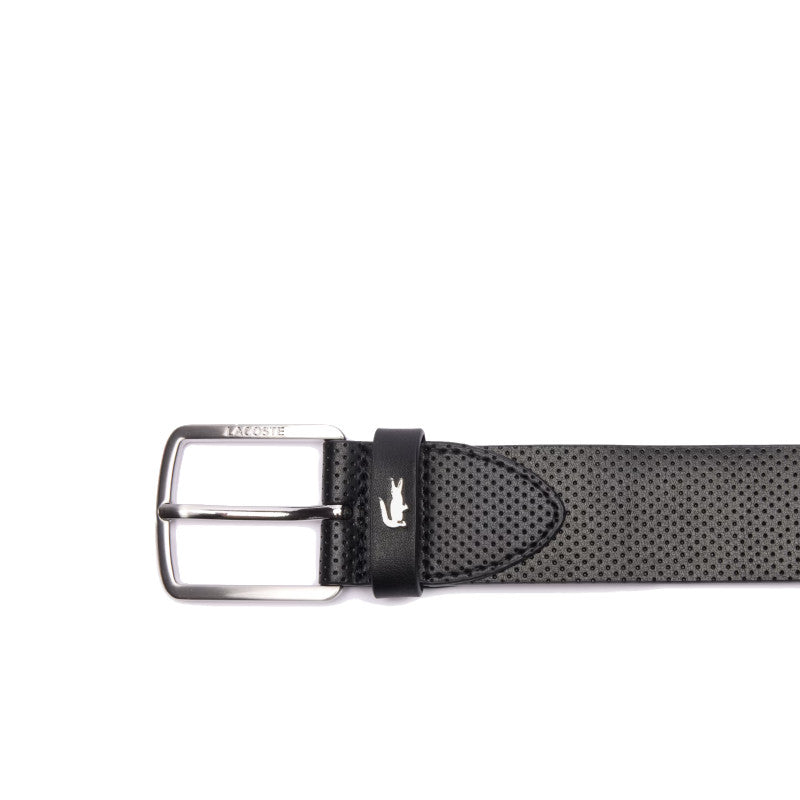 LACOSTE Coffret ceinture en cuir et porte-cartes