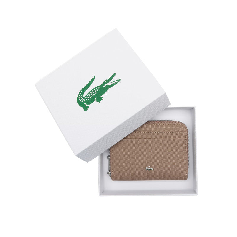 Taupe - LACOSTE Petit portefeuille zippé Daily City