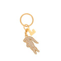 Strass Doré - LACOSTE Porte-clés L Charms crocodile en strass