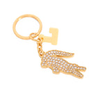 Strass Doré - LACOSTE Porte-clés L Charms crocodile en strass