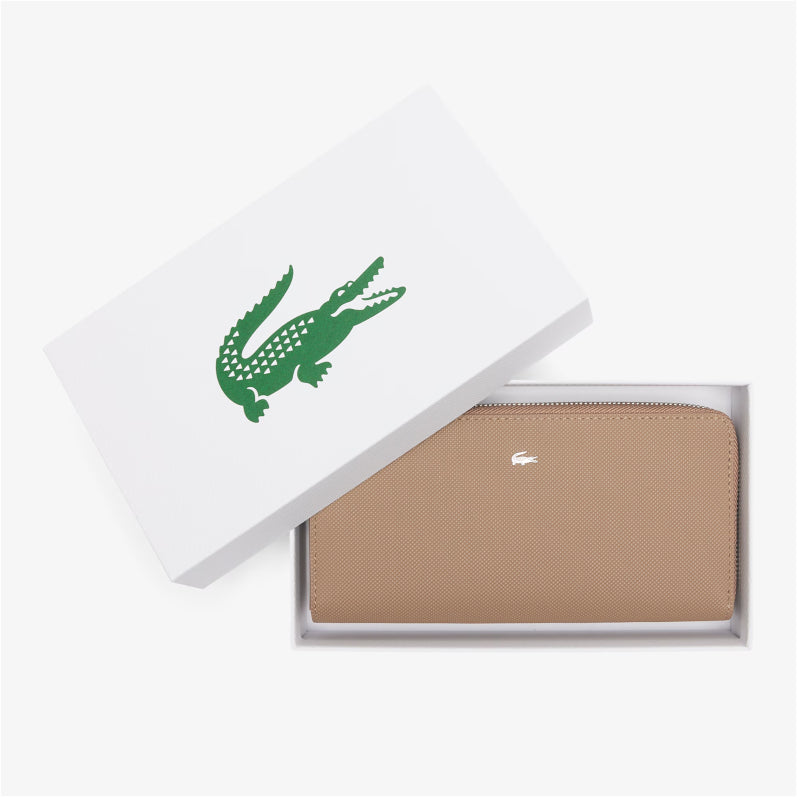 Taupe - LACOSTE Portefeuille zippé Daily City