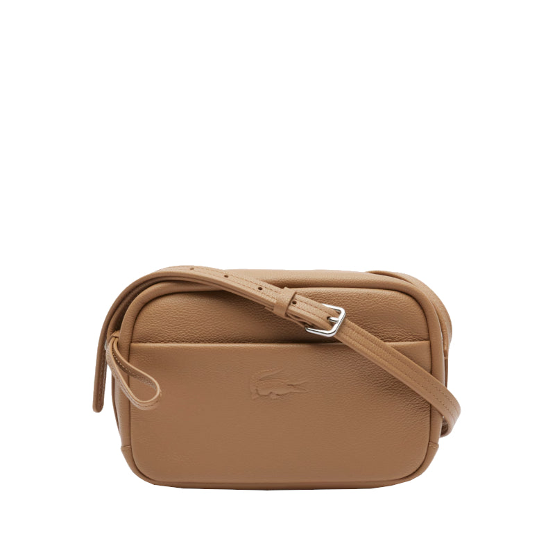 LACOSTE Sac à bandoulière City Court en cuir grainé