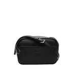 Noir - LACOSTE Sac à bandoulière City Court en cuir grainé