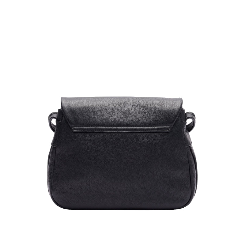 LACOSTE Sac à rabat City Court en cuir grainé