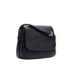 LACOSTE Sac à rabat City Court en cuir grainé