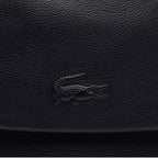LACOSTE Sac à rabat City Court en cuir grainé