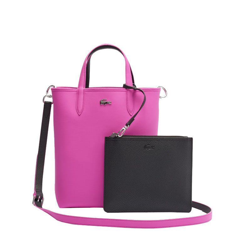Malva Noir - LACOSTE Sac cabas vertical Anna réversible
