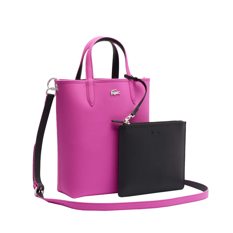 Malva Noir - LACOSTE Sac cabas vertical Anna réversible
