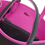 Malva Noir - LACOSTE Sac cabas vertical Anna réversible