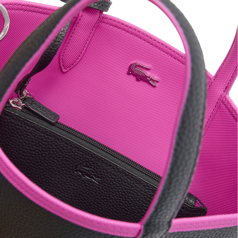 Malva Noir - LACOSTE Sac cabas vertical Anna réversible