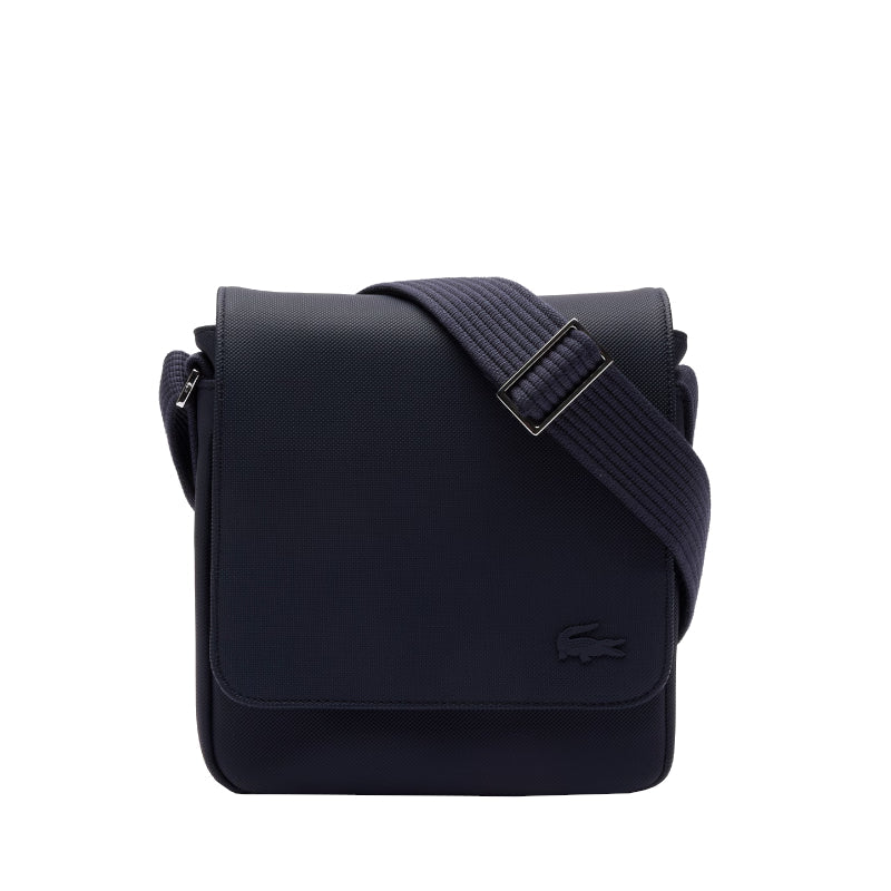 Marine - LACOSTE Sacoche à rabat Lacoste Men's Classic en petit piqué uni