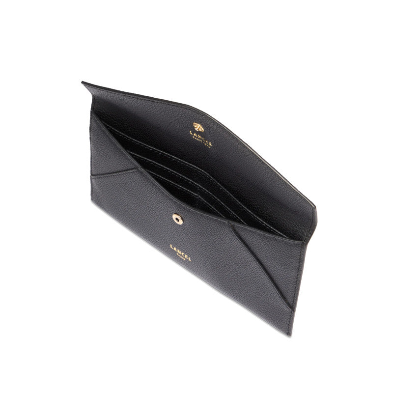 LANCEL Pochette Enveloppe à rabat en cuir grainé