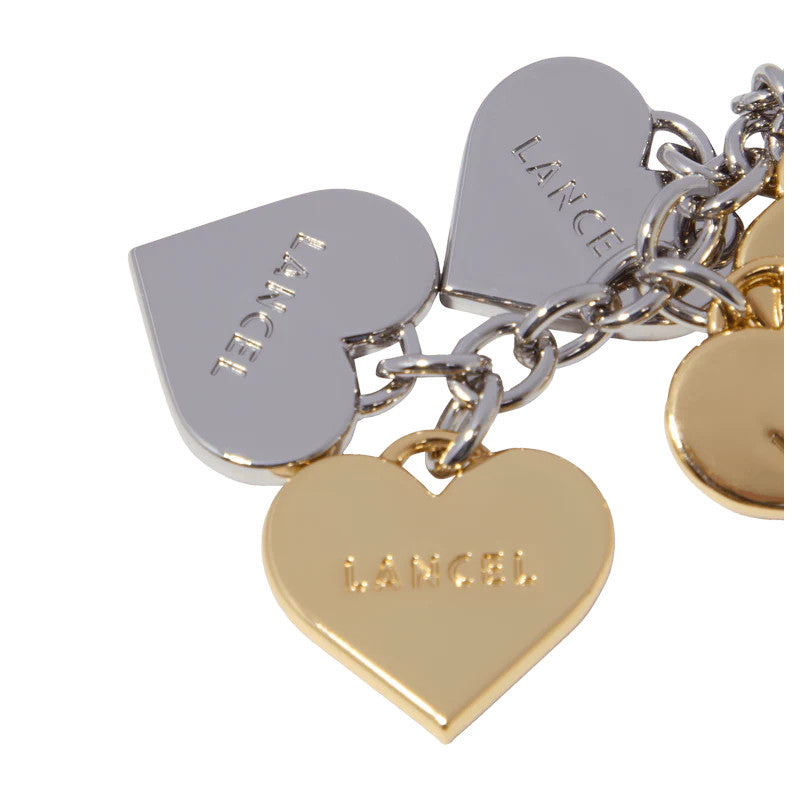 LANCEL Porte-clés multi cœurs Charms
