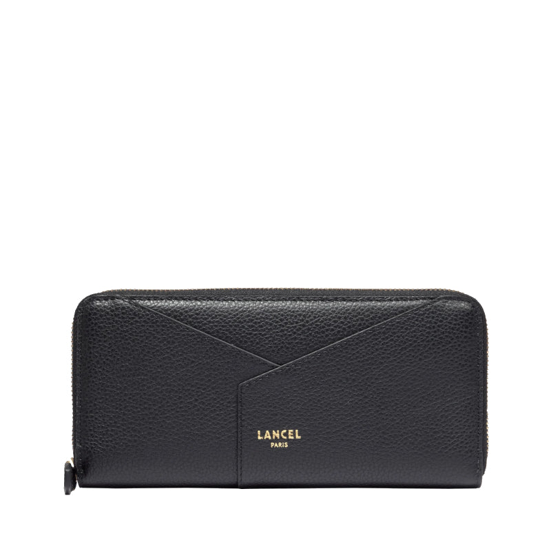 LANCEL Portefeuille long Enveloppe zippé en cuir