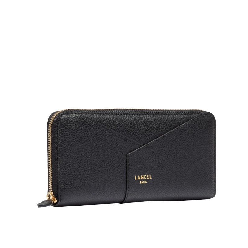 LANCEL Portefeuille long Enveloppe zippé en cuir