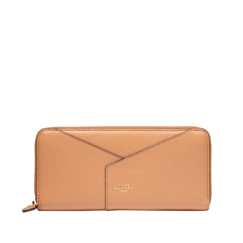 LANCEL Portefeuille long Enveloppe zippé en cuir