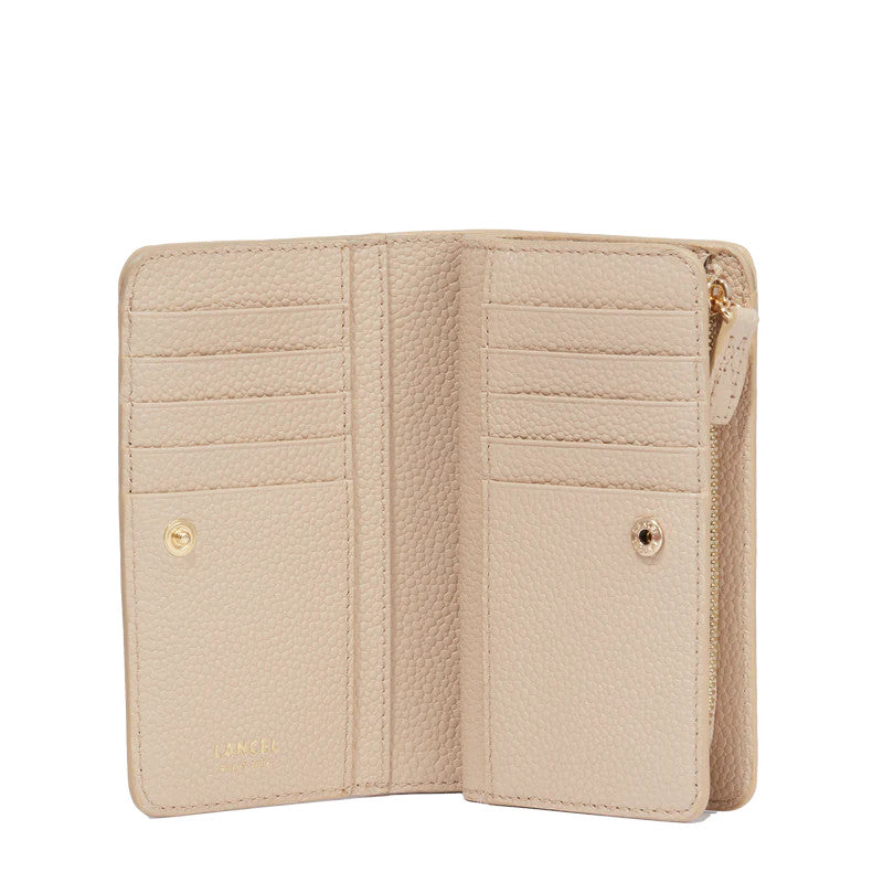 LANCEL Portefeuille rectangulaire compact zippé Ninon